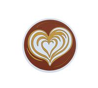 MOBYGKFY Modèle de Gravure de café PVC Kawaii Cup Coaster Western Table Table de Chaleur Nordic Round Tampon Anti-brûlant(Argento)