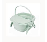 MOBYGKFY Pliant Pied Baignoire avec couvercle Lave-pieds bain moussant massage Seau Sauna Baignoire pliable Seau bain de pieds bassin Réduire la pression(Grn)