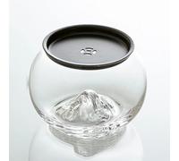 MOBYGKFY Réservoir de scories de thé en verre de montagne avec couvercle en étain, seau à résidus de thé Zen, cylindre de poussière de thé, baril à café, accessoires Jianshui(1-Pack)