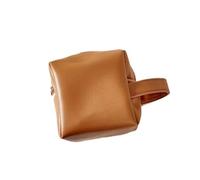 MOBYGKFY Sac de Maquillage Portable en Cuir imperméable carré, Petit Mini Sac de Rangement Multifonctionnel Portable avec Une Valeur d'apparence élevée(Argento)