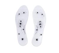 MOBYGKFY Semelles intérieures Acupression des pieds Coussinets de chaussures Thérapie Minceur Semelles intérieures for perte de poids Pied transparent(Argento,S EU34-40)
