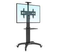 MOBYGKFY Support de Levage Libre Chariot TV Plasma d'alliage d'aluminium avec Le Support d'étagère mené