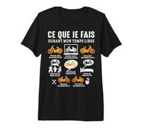 mobylette ce Que Je Fais Durant Mon Temps Libre mobylettes T-Shirt Haut de Gamme
