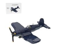 MOC Ensemble de blocs de construction d'avion militaire de la Seconde Guerre mondiale, ensemble de blocs de construction d'avion de combat à l'échelle 1/35, MOC-213209 (854 pièces)