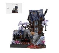 MOC Lot de 2626 blocs de construction médiévaux MOC Iron Smithy MOC-213181 MOC Village architectural Model - Fantasy Cottage Medieval Series - Vitrine de collection