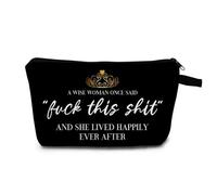 MoCaliduccious Trousse de maquillage amusante pour femme, A Wise Woman Once Said F This S, trousse de toilette de voyage, organisateur de fête des mères avec fermeture éclair, essentiels et