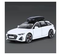 MOCALUX Modèle Réduits 1:32 pour Audi RS6 Modèle Réduit De Voiture Portes Ouvrantes Collection en Alliage Moulé sous Pression Voiture Diecast(Blanche)