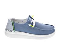 Mocasines Hey Dude Mujer Wendy Rise - Azul - Blanc - Textile 39