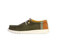 HEYDUDE Wally Break Hay Day - Chaussures pour Hommes - Baskets avec Semelles Confortables - Style Mocassin, Green, 41