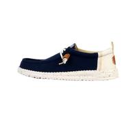Mocassin à Lacets Hey Dude Wally Craft Linen - Bleu Sargasso-Blanc 44