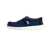 HEYDUDE Wally Elevated Basics - Chaussures pour Hommes - Baskets avec Semelles Confortables - Style Mocassin, Navy/White, 41