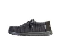 HEYDUDE Chaussures homme Wally Stretch Sox – Mocassin, semelles confortables, Black/Black 42