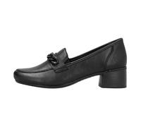 Mocassin à Talon Cuir Rieker - Femme - Noir - À enfiler - Confort exceptionnel 39