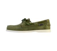 Mocassin Basse Cuir Sebago Portland Crazy - Vert Millitaire 43