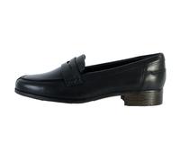 Clarks Femme Hamble Loafer Boty, Noir Black Leather Black Leather, 39 EU