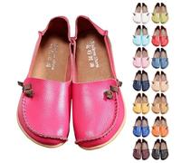 Mocassin Ete Femme Confortable Pied Large, Chaussures Mode Et Sport pour Femme, 2026 Nouveau Chaussure PU Cuir Chaussures Décontractées Légères Chaussure Grande Taille Basse Sneaker