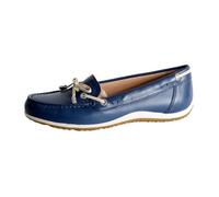 Geox Femme D Vega Moc B Mocassins, Blue/Skin, 40 EU