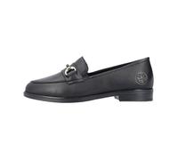 Mocassin Femme - Rieker Turin - Cuir Noir - Confort Exceptionnel 37