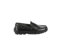 Mocassin - Geox - J New Fast Boy C - Cuir Noir - Semelle Caoutchouc - Confort Optimal 27