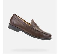 Mocassin Geox U New Damon B - SMO.LEA - Homme - Cuir - Marron - Bout large - Confortable - Respirant 42