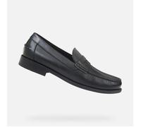 Mocassin Geox U New Damon B - SMO.LEA - Homme - Cuir - Noir - Bout large - Confortable - Respirant 41,5