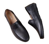 Mocassin Homme Cuir Chaussures en Cuir Plates Confortables et Respirantes Creuses Loafers Homme (45,1#,Système Taille Chaussures EU,Numérique,Masculin,Adulte,Moyen)