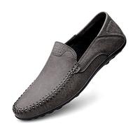 Mocassin Homme Cuir Loafer Homme Conduite Chaussures Casual,Mocassins Homme Cuir,Chaussures en Cuir Homme (42,Gris,Système Taille Chaussures EU,Numérique,Moyen,Masculin,Adulte)