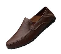 Mocassin Homme Cuir Penny Loafers Conduite Bateau Chaussures Respirant d'affaires Oxfords Ville Casual Souple Chaussons (45,4#,Système Taille Chaussures EU,Numérique,Masculin,Adulte,Moyen)