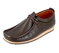Mocassin homme de ville avec lacets en cuir marron MM1892 41 43