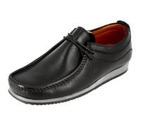 Mocassin homme de ville avec lacets en cuir noir MN1892 44 42
