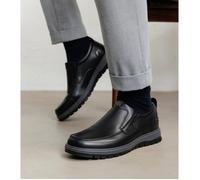 Mocassin homme de ville en véritable cuir noir MN303 39 43