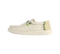 Mocassin Homme - Hey Dude Wally Coastline - Blanc stone - Lacets ronds - Confort Exceptionnel 42