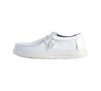 Mocassin Homme - Hey Dude - Wally Sport Mesh - Blanc - Lacets Ronds - Confort Exceptionnel 42