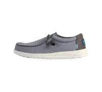 Mocassin Homme - Hey Dude - Wally Sport Mesh - Gris - Lacets Ronds - Confort Exceptionnel 42