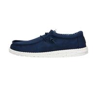 Mocassin Homme Hey Dude Wally Stretch Canvas Navy Slip On HD.40700 410