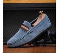 Mocassin Homme Mode Chaussures Masculines Respirante Chaussures 2021Nouveau-Bleu 43