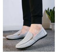 Mocassin Hommes Conduite Chaussures De Cow-Boy - FUNMOON - Gris - Cuir 41