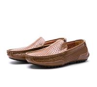 Mocassin Hommes Cuir Loafer Detente Casual Chaussure - Marron - Homme 39