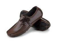 Mocassin Hommes en Cuir Marron - FUNMOON - Nouveau Party Chaussures - Respirant et Adhésif 40