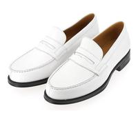 Mocassin Richelieu Homme en cuir grainée blanc 40