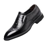 Mocassins à Enfiler for Homme en Daim Noir, Bout Rond, Talon carré, idéal for Le Bureau, Les soirées ou Les Tenues décontractées(41 EU)