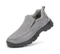 Mocassins à enfiler for hommes - Chaussures décontractées respirantes Confort léger for le travail de bureau et la marche quotidienne Gris Kaki Marron(Gray,39 EU)