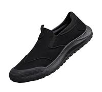 Mocassins à enfiler pour homme avec soutien de la voûte plantaire - Bout en acier antidérapant - Respirantes et légères - Pour la marche, la course à pied, le sport, l'entraînement, la gym - Unisexe
