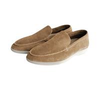 Mocassins à enfiler pour homme, Mocassins larges pour homme, Chaussures plates décontractées en toile pour homme, Pantoufles rondes pour homme, Chaussures souples en daim uni légères, jaune, 47