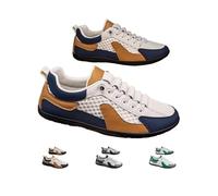 Mocassins à enfiler pour homme - Respirantes - Confortables - Chaussures de sport légères et tendance pour l'extérieur, beige, 39 EU