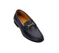 Mocassins à Mors Bleu Marine pour garçon, Chaussures à Enfiler pour Mariage, Bal de Promo, soirée habillée Taille de l'UE 27