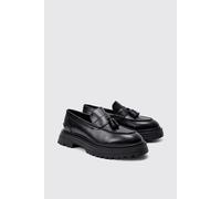 Mocassins à plateforme et pompons homme - noir - 45, noir
