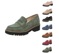 Mocassins À Plateforme pour Femmes Confortables Et Décontractés À Enfiler (Vert, 37)