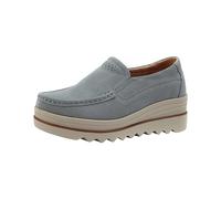 Mocassins à semelle épaisse pour femme - Chaussures orthopédiques à enfiler - Soutien de la voûte plantaire - Chaussures orthopédiques à fermeture facile - Respirantes et confortables - Chaussures