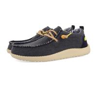 MOCASSINS BLEU MARINE STYLE WALLABEES EN TOILE ET JUTE POUR HOMME VERNONIA
